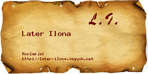 Later Ilona névjegykártya